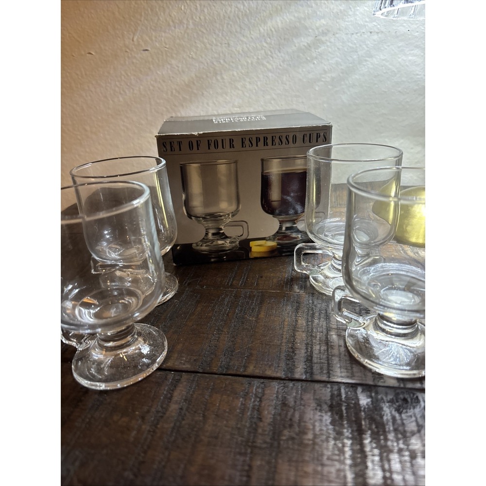 Dansk Glass Espresso‎ Cups - Original Box - Made In Belgium